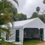 Framed Marquee Tent setup in Garden