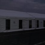 Framed Marquee Tent setup at East London Race Track