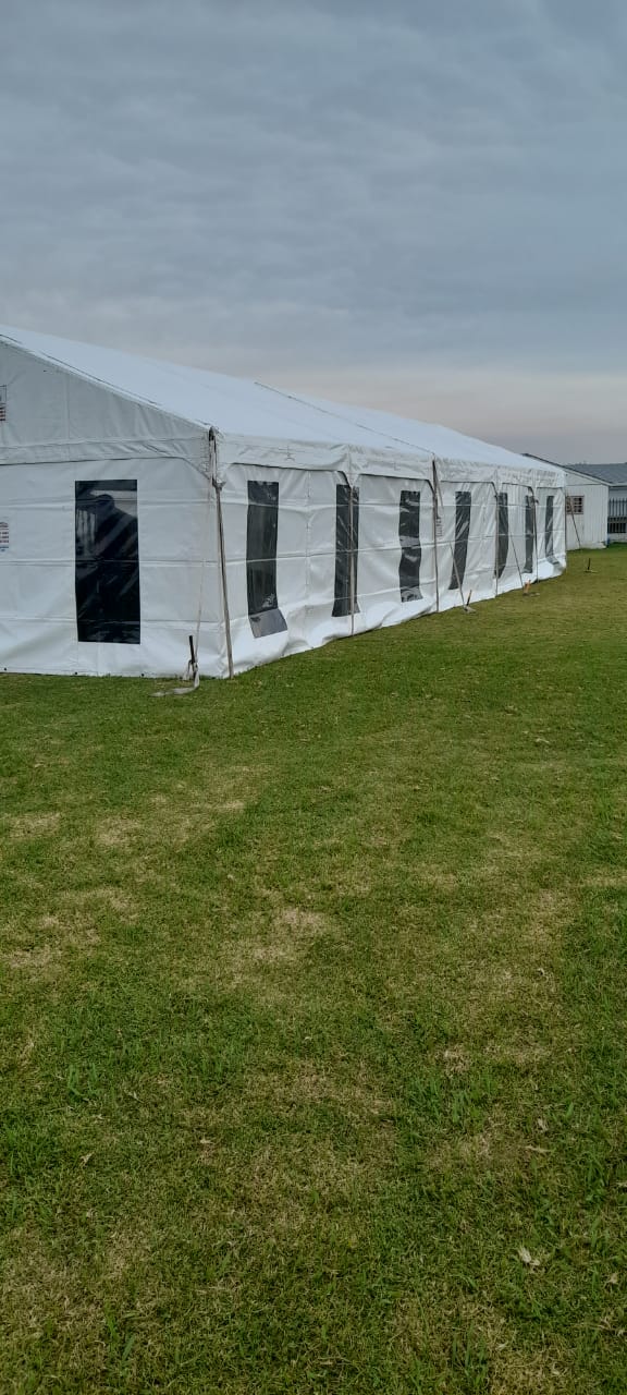 Framed Marquee Tent setup on grass
