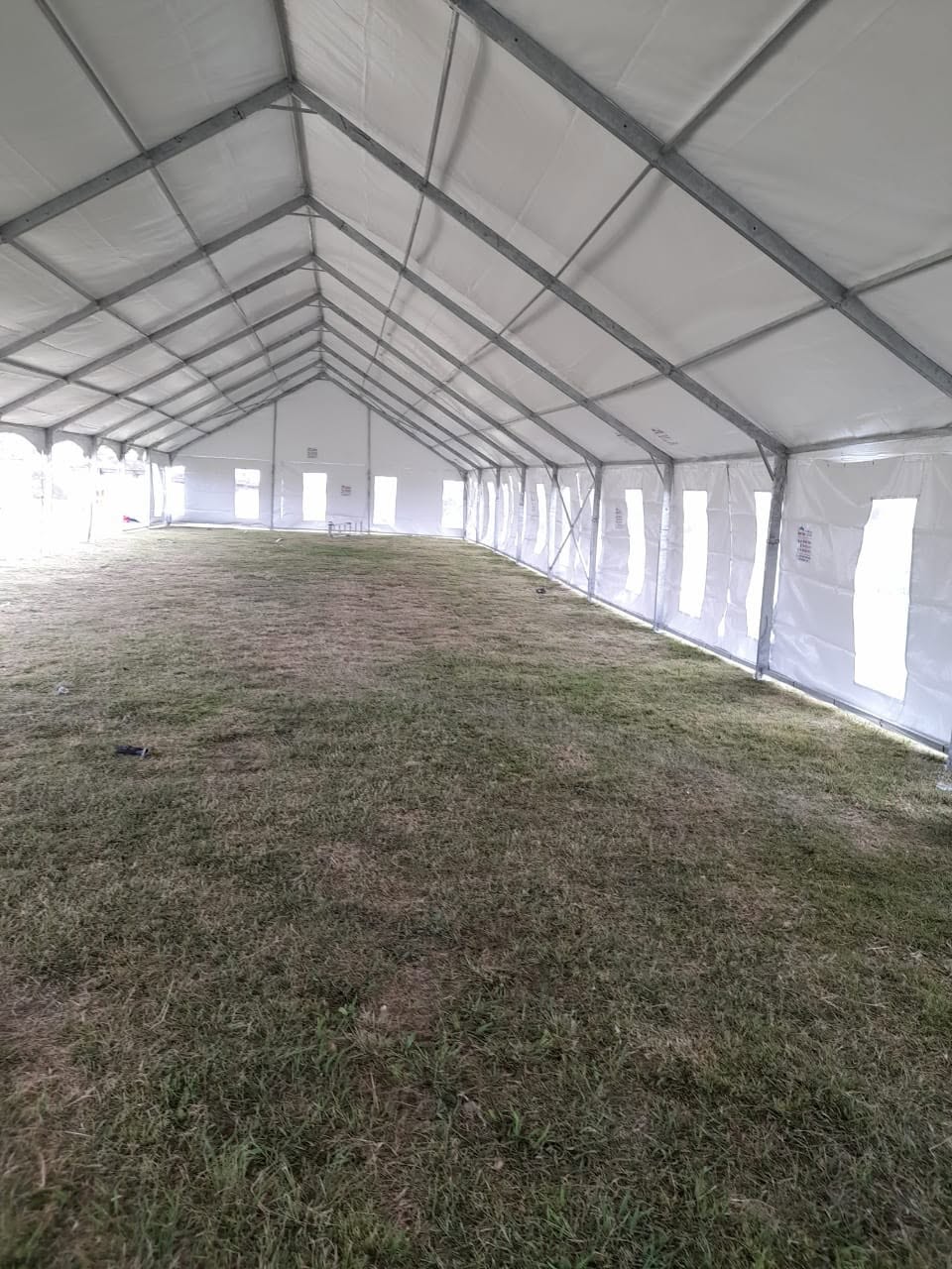Frame Marquee Tent setup from inside view